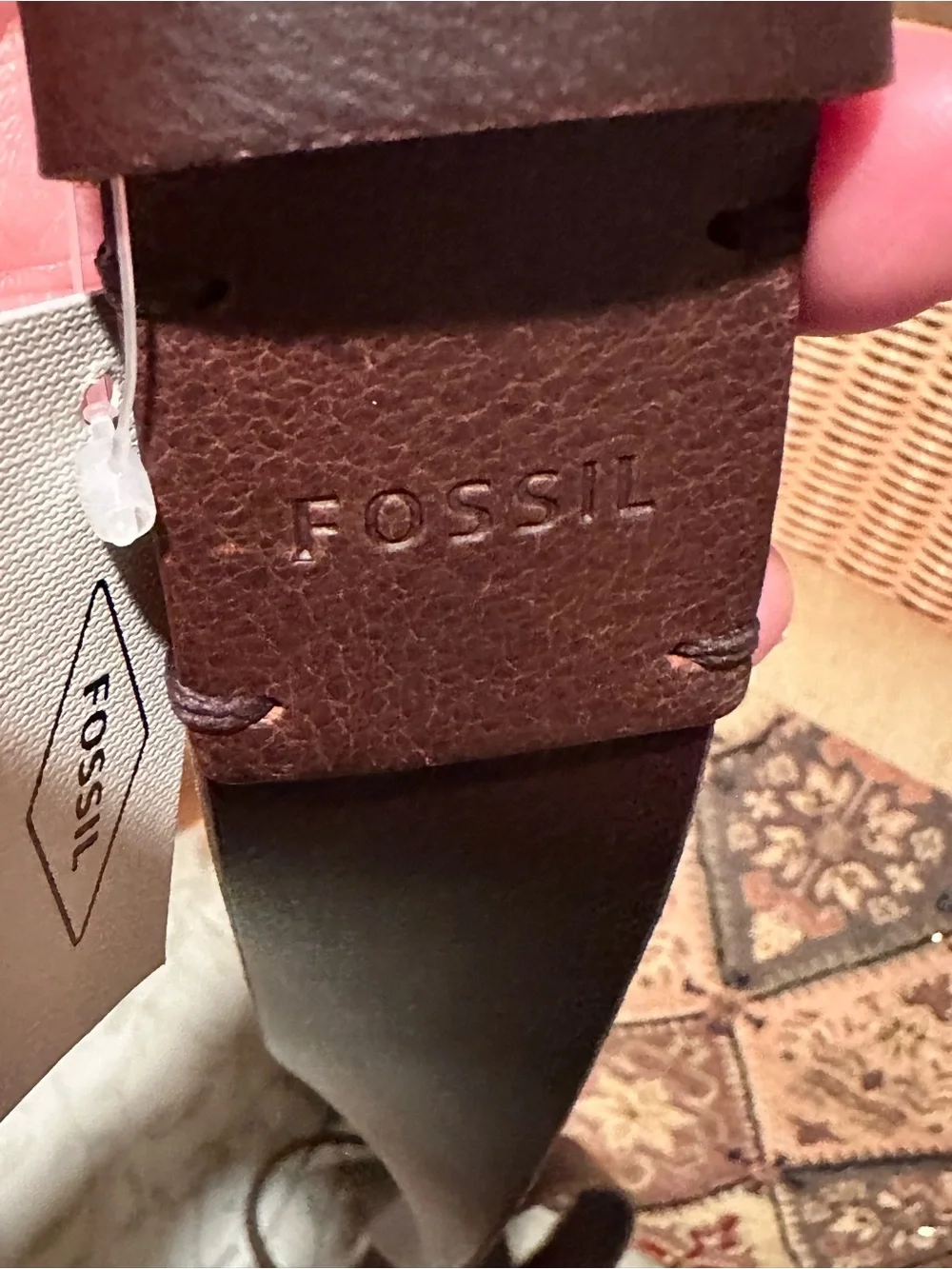 NWT Fossil Men’s Brown Leather Belt - Classic Casual Style